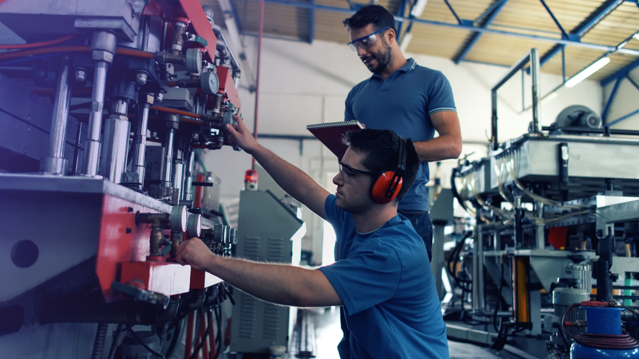 Technicians using digital work instructions to perform tasks