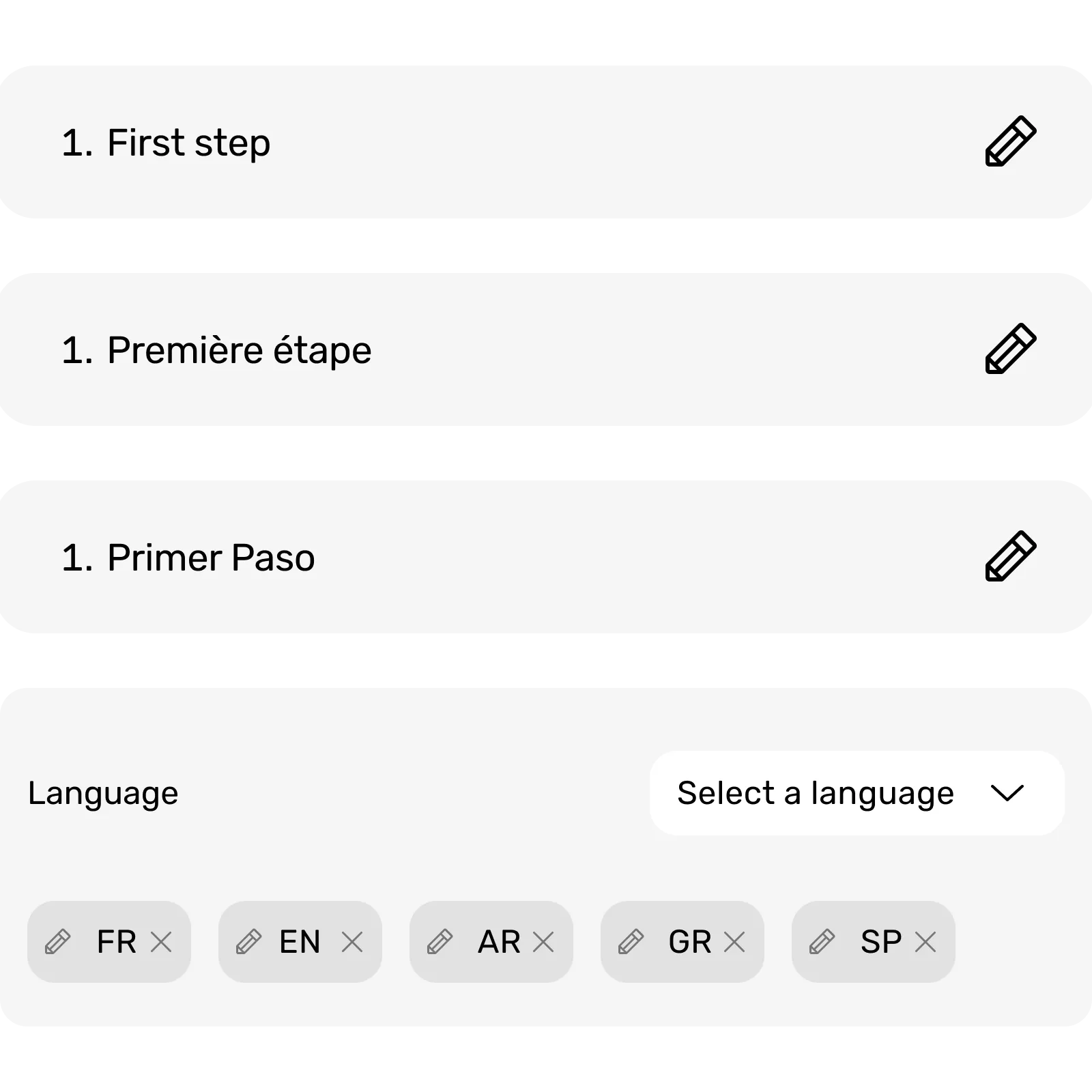 language UI